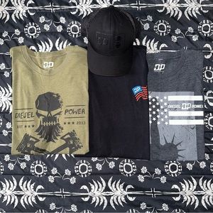 Diesel Power Patriotic 1776 T-shirt & Hat Bundle